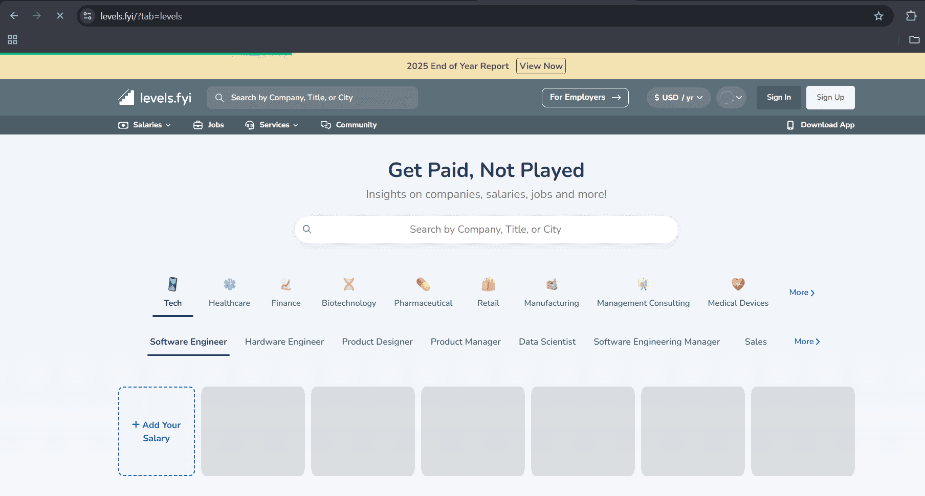 Levels.fyi - Salary Research Platform