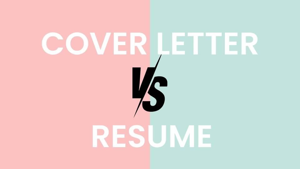 Illustration of a cover letter vs resume