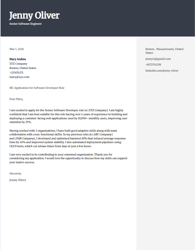 Best cover letter examples for 2026